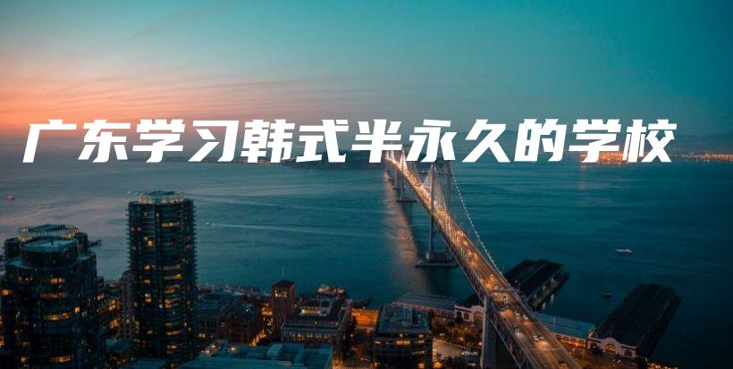 廣東學(xué)習(xí)韓式半永久的學(xué)校插圖