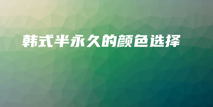 韓式半永久的顏色選擇插圖