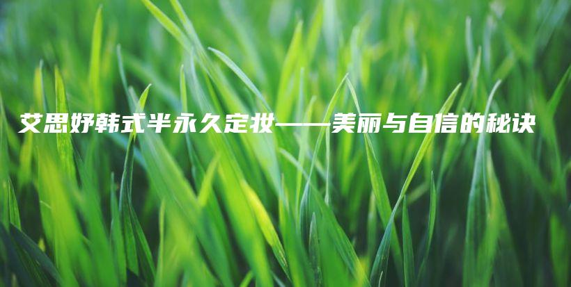 艾思妤韓式半永久定妝——美麗與自信的秘訣插圖