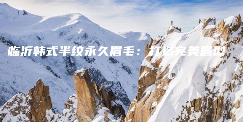 臨沂韓式半紋永久眉毛：打造完美眉型插圖