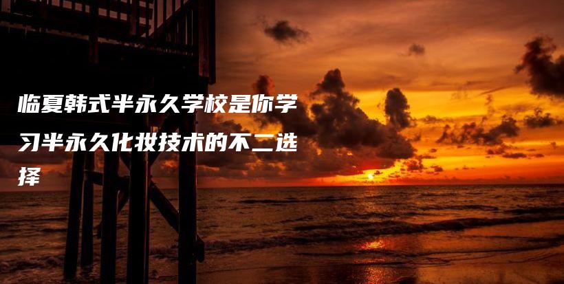 臨夏韓式半永久學(xué)校是你學(xué)習(xí)半永久化妝技術(shù)的不二選擇插圖