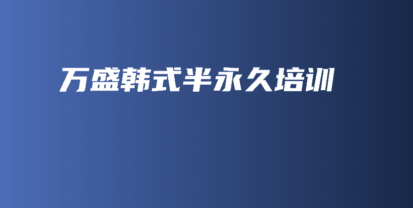 萬(wàn)盛韓式半永久培訓(xùn)插圖