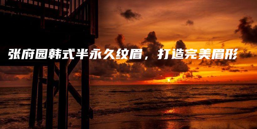 張府園韓式半永久紋眉，打造完美眉形插圖