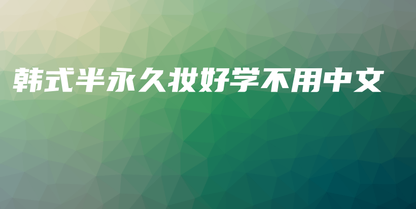 韓式半永久妝好學(xué)不用中文插圖
