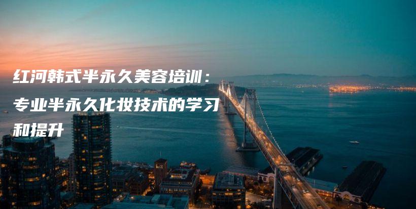 紅河韓式半永久美容培訓：專業(yè)半永久化妝技術的學習和提升插圖