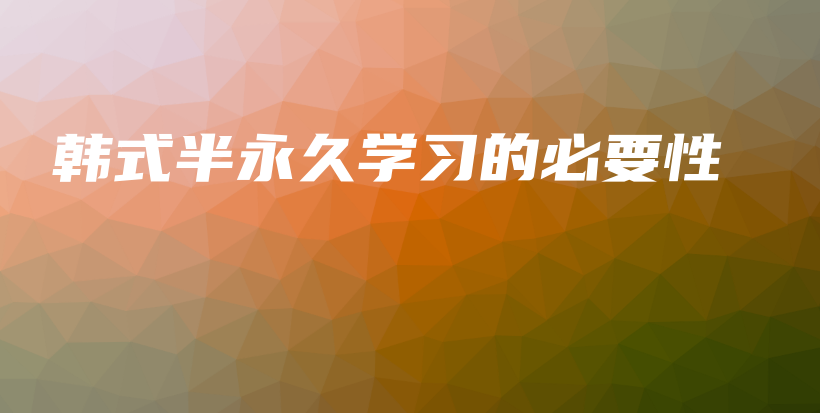 韓式半永久學(xué)習(xí)的必要性插圖