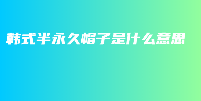 韓式半永久帽子是什么意思插圖