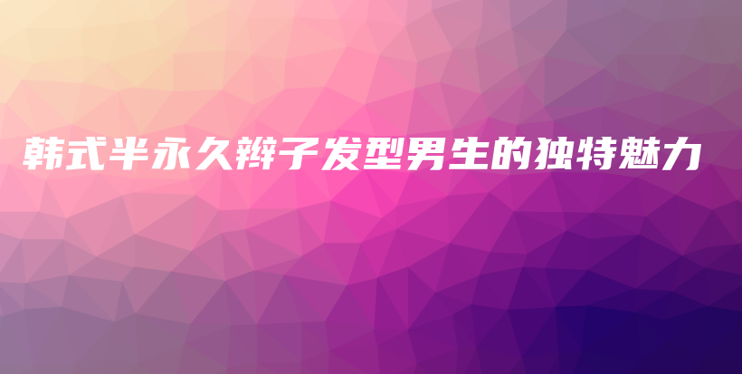 韓式半永久辮子發(fā)型男生的獨(dú)特魅力插圖