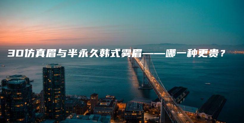 3D仿真眉與半永久韓式霧眉——哪一種更貴？插圖
