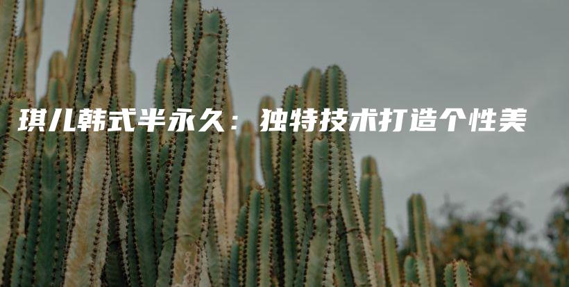 琪兒韓式半永久：獨特技術(shù)打造個性美插圖