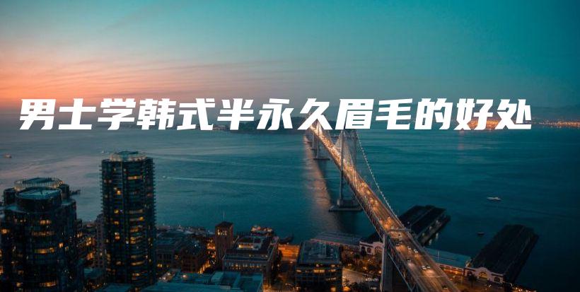 男士學(xué)韓式半永久眉毛的好處插圖