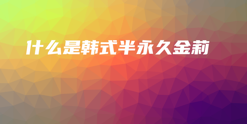 什么是韓式半永久金莉插圖