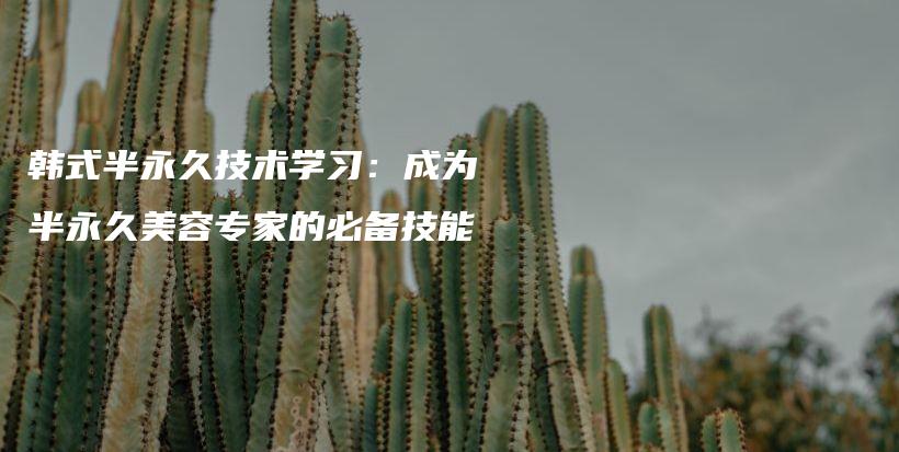 韓式半永久技術學習：成為半永久美容專家的必備技能插圖