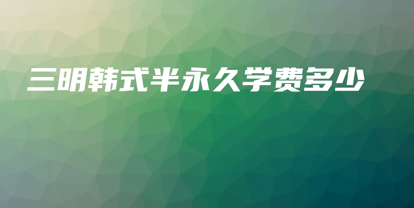 三明韓式半永久學費多少插圖