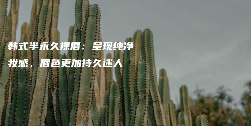 韓式半永久裸唇：呈現(xiàn)純凈妝感，唇色更加持久迷人插圖