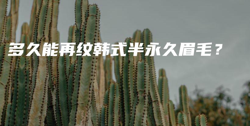 多久能再紋韓式半永久眉毛？插圖