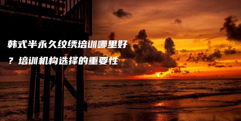 韓式半永久紋繡培訓(xùn)哪里好？培訓(xùn)機(jī)構(gòu)選擇的重要性插圖