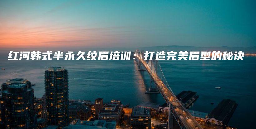 紅河韓式半永久紋眉培訓(xùn)：打造完美眉型的秘訣插圖