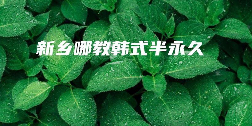 新鄉(xiāng)哪教韓式半永久插圖