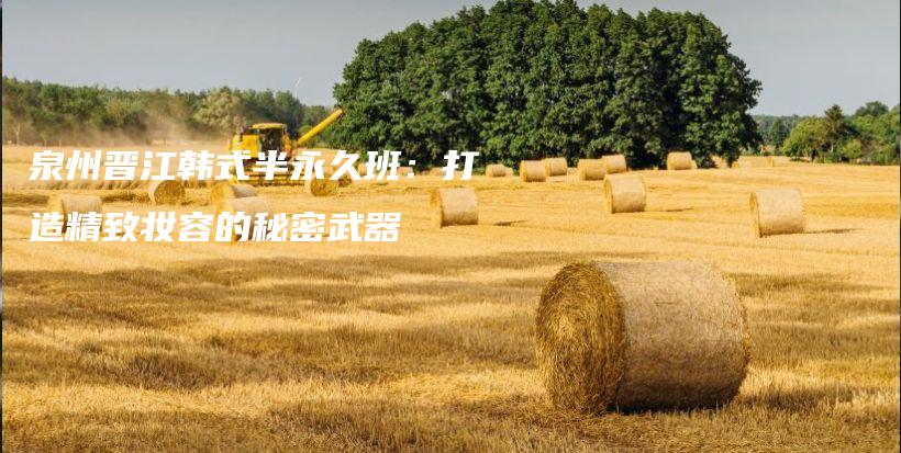 泉州晉江韓式半永久班：打造精致妝容的秘密武器插圖