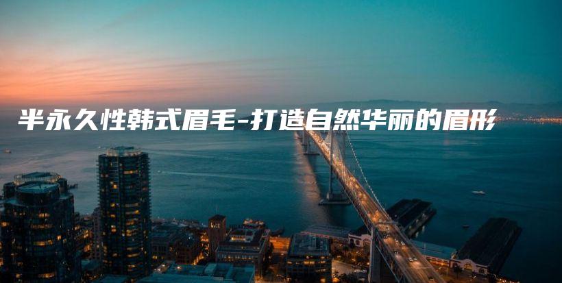 半永久性韓式眉毛-打造自然華麗的眉形插圖