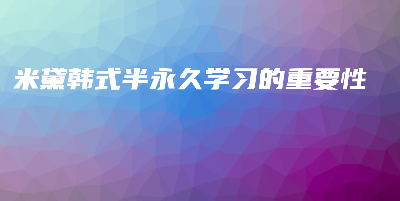 米黛韓式半永久學(xué)習(xí)的重要性插圖