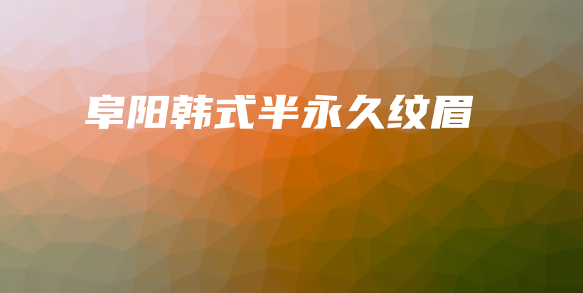 阜陽韓式半永久紋眉插圖