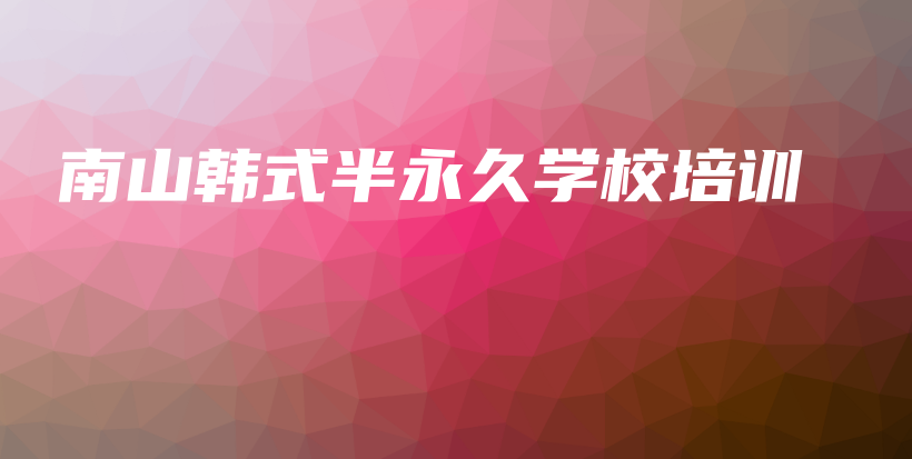 南山韓式半永久學(xué)校培訓(xùn)插圖
