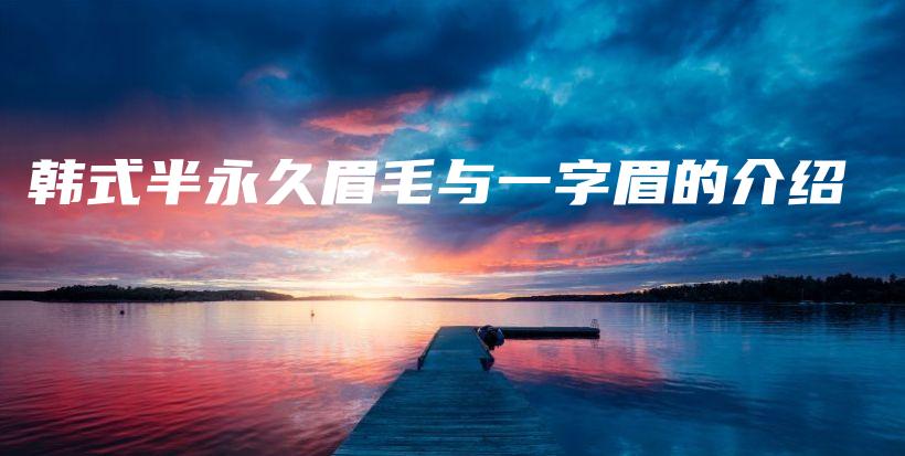韓式半永久眉毛與一字眉的介紹插圖
