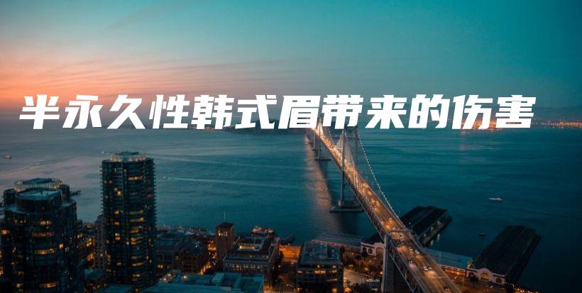 半永久性韓式眉帶來的傷害插圖