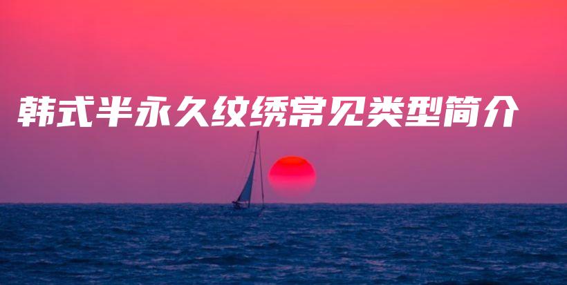 韓式半永久紋繡常見類型簡介插圖