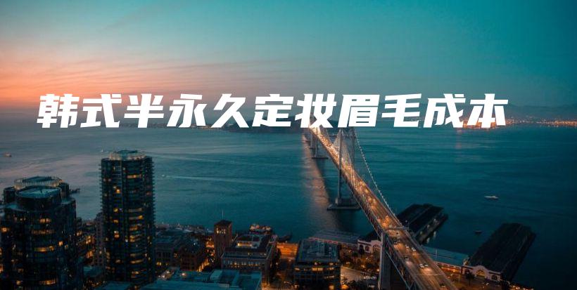 韓式半永久定妝眉毛成本插圖