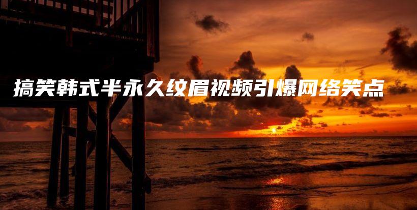 搞笑韓式半永久紋眉視頻引爆網(wǎng)絡(luò)笑點插圖