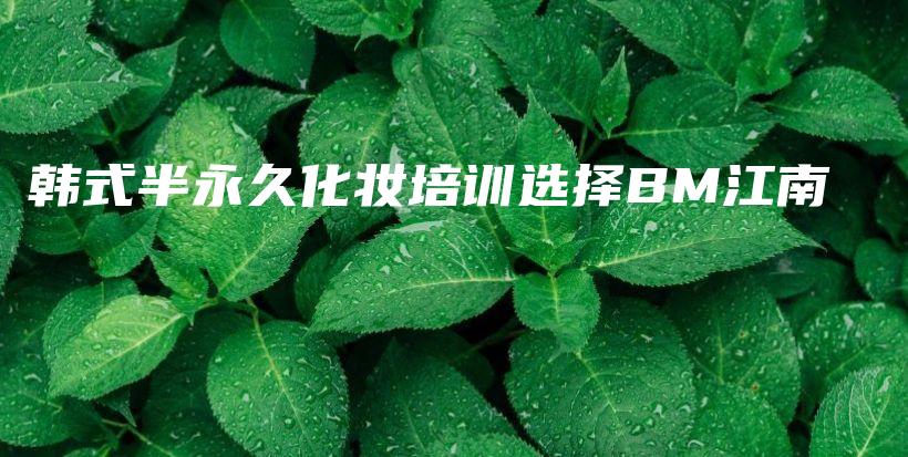 韓式半永久化妝培訓(xùn)選擇BM江南插圖