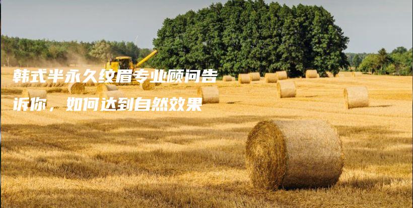 韓式半永久紋眉專業(yè)顧問告訴你，如何達到自然效果插圖