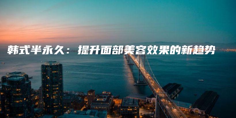 韓式半永久：提升面部美容效果的新趨勢(shì)插圖
