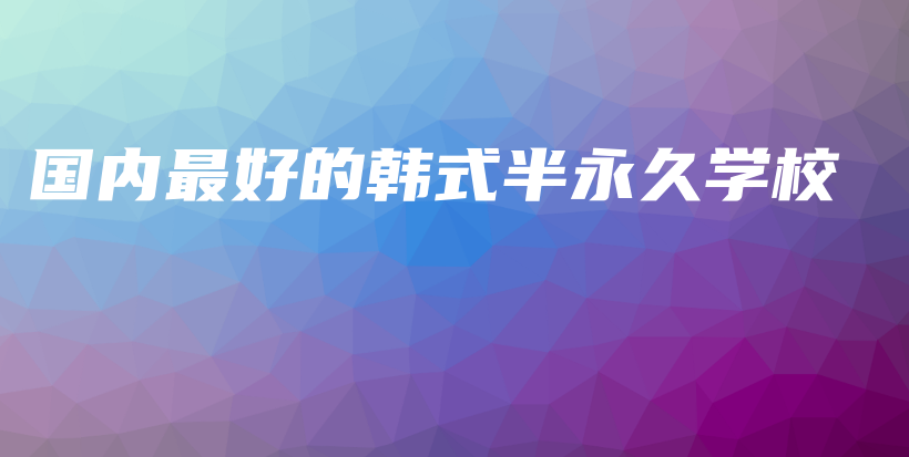 國內(nèi)最好的韓式半永久學(xué)校插圖