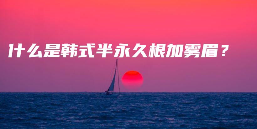 什么是韓式半永久根加霧眉？插圖