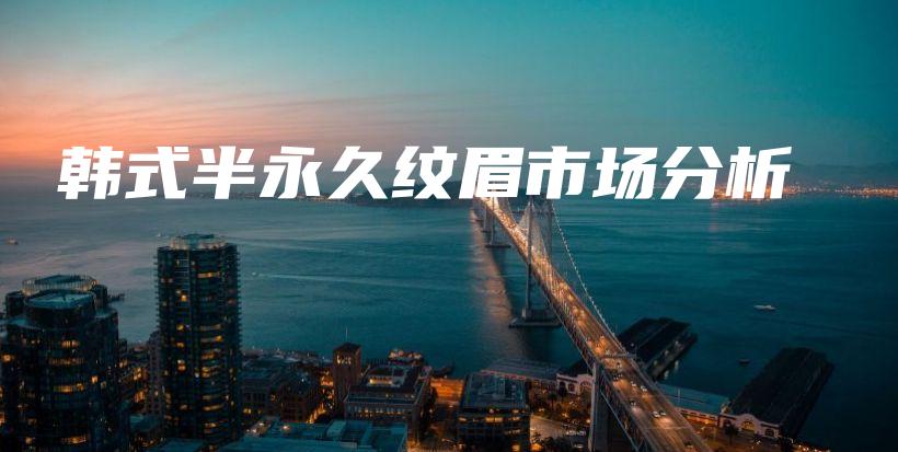 韓式半永久紋眉市場分析插圖