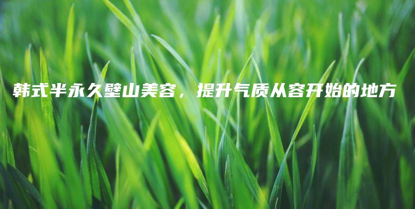 韓式半永久壁山美容，提升氣質(zhì)從容開始的地方插圖