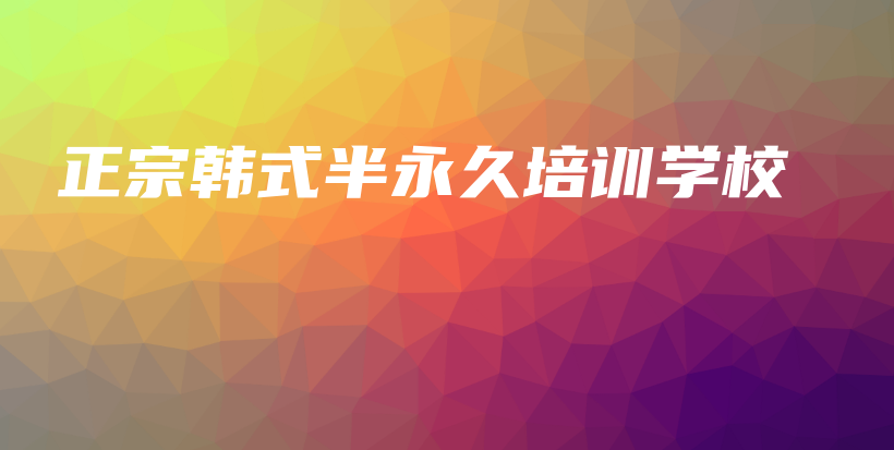 正宗韓式半永久培訓(xùn)學(xué)校插圖