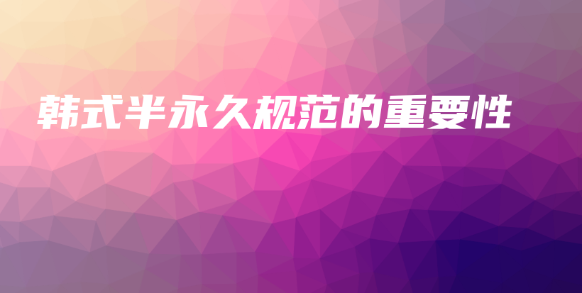 韓式半永久規(guī)范的重要性插圖