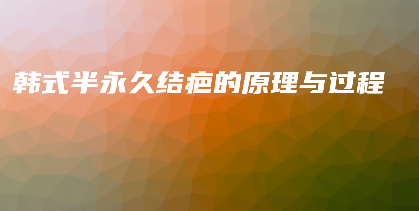 韓式半永久結(jié)疤的原理與過程插圖