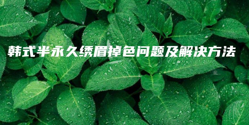 韓式半永久繡眉掉色問題及解決方法插圖