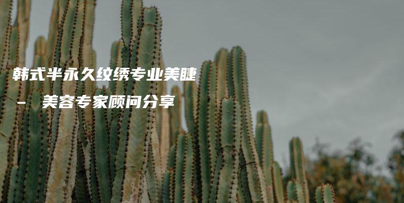 韓式半永久紋繡專業(yè)美睫 – 美容專家顧問分享插圖
