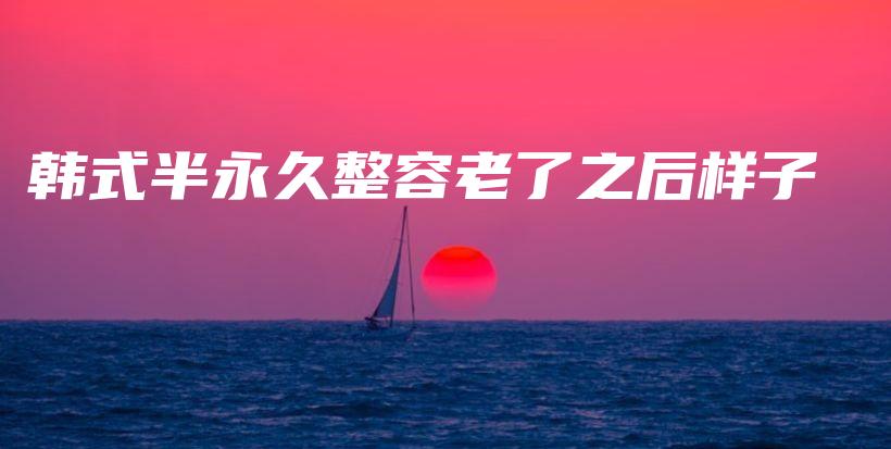 韓式半永久整容老了之后樣子插圖