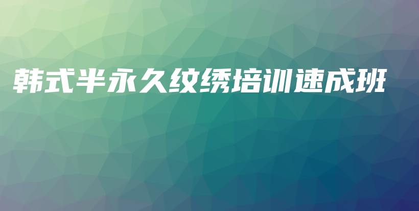 韓式半永久紋繡培訓(xùn)速成班插圖