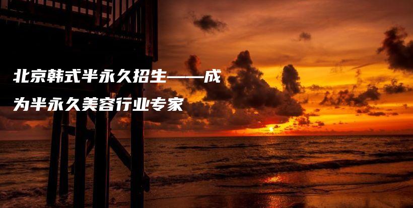 北京韓式半永久招生——成為半永久美容行業(yè)專家插圖