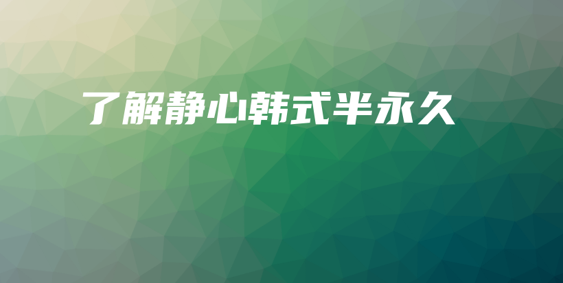 了解靜心韓式半永久插圖