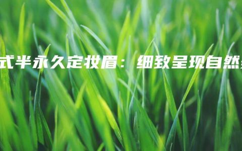 韓式半永久定妝眉：細致呈現(xiàn)自然美